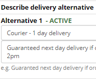 Alternative delivery methods